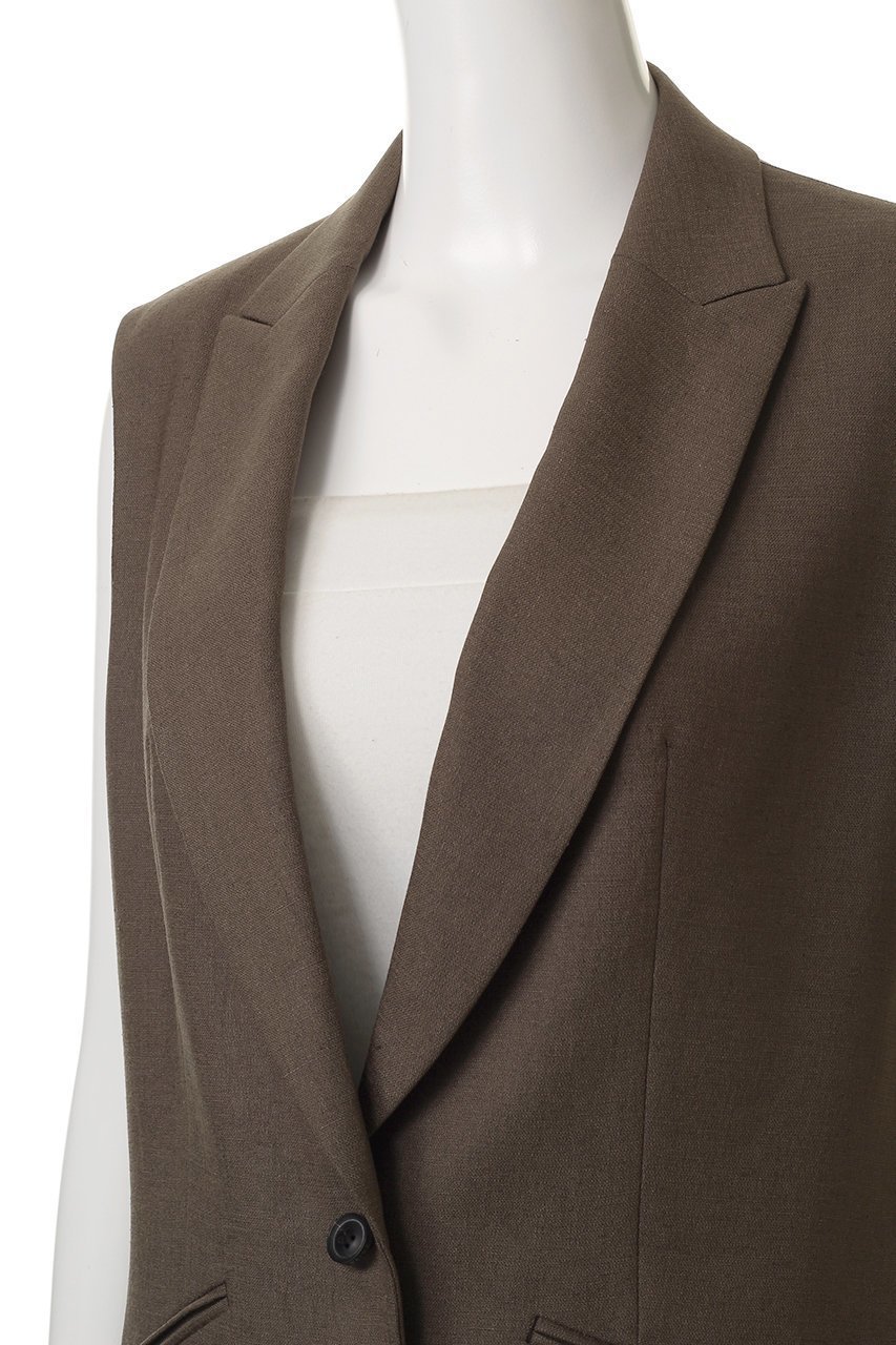 【ベイジ,/BEIGE,】のCAROLE(キャロル)/リネンライクノースリーブジレジャケット 人気、トレンドファッション・服の通販 founy(ファニー) 　ファッション　Fashion　レディースファッション　WOMEN　アウター　Coat Outerwear　ジャケット　Jackets　ジャケット　Jacket　スタイリッシュ　Stylish　ベスト　Vest　エレガント 上品　Elegant　夏　Summer　NEW・新作・新着・新入荷　New Arrivals　ビジネス 仕事 通勤　Business　other-5|ID: prp329100004556761 ipo3291000000032208055