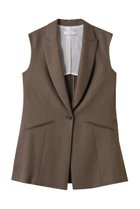 【ベイジ,/BEIGE,】のCAROLE(キャロル)/リネンライクノースリーブジレジャケット Brown|ID:prp329100004556761