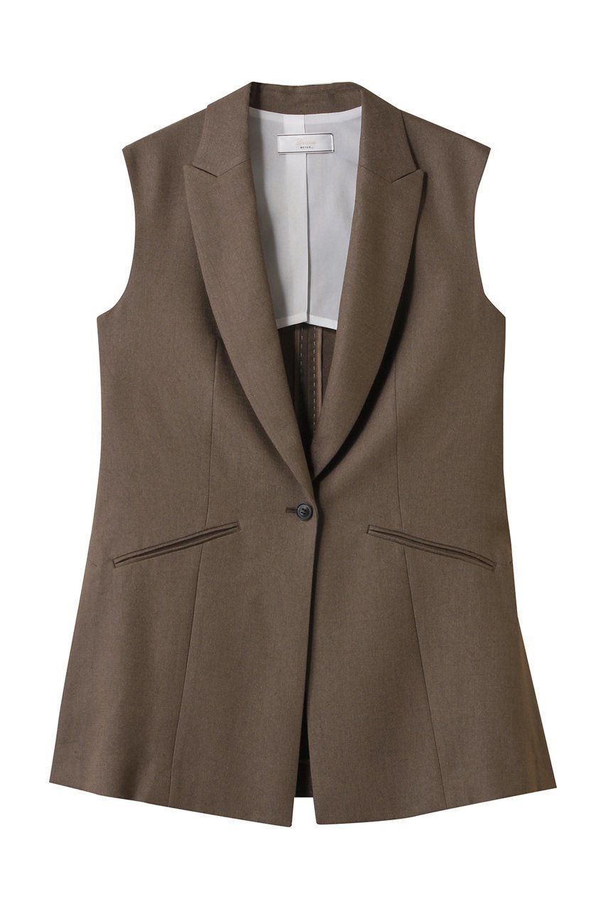 【ベイジ,/BEIGE,】のCAROLE(キャロル)/リネンライクノースリーブジレジャケット インテリア・キッズ・メンズ・レディースファッション・服の通販 founy(ファニー) 　ファッション　Fashion　レディースファッション　Fashion for Women　アウター　Coat / Outerwear Collection　レディースジャケット・軽アウター　Jackets　ジャケット　Jacket, Outerwear　スタイリッシュ　Stylish, Fashionable　ベスト　Vest, Waistcoat　エレガント 上品　Elegant　夏　Summer　ビジネス 仕事 通勤　Business / Work / Commuting　Brown|ID: prp329100004556761 ipo3291000000036640689