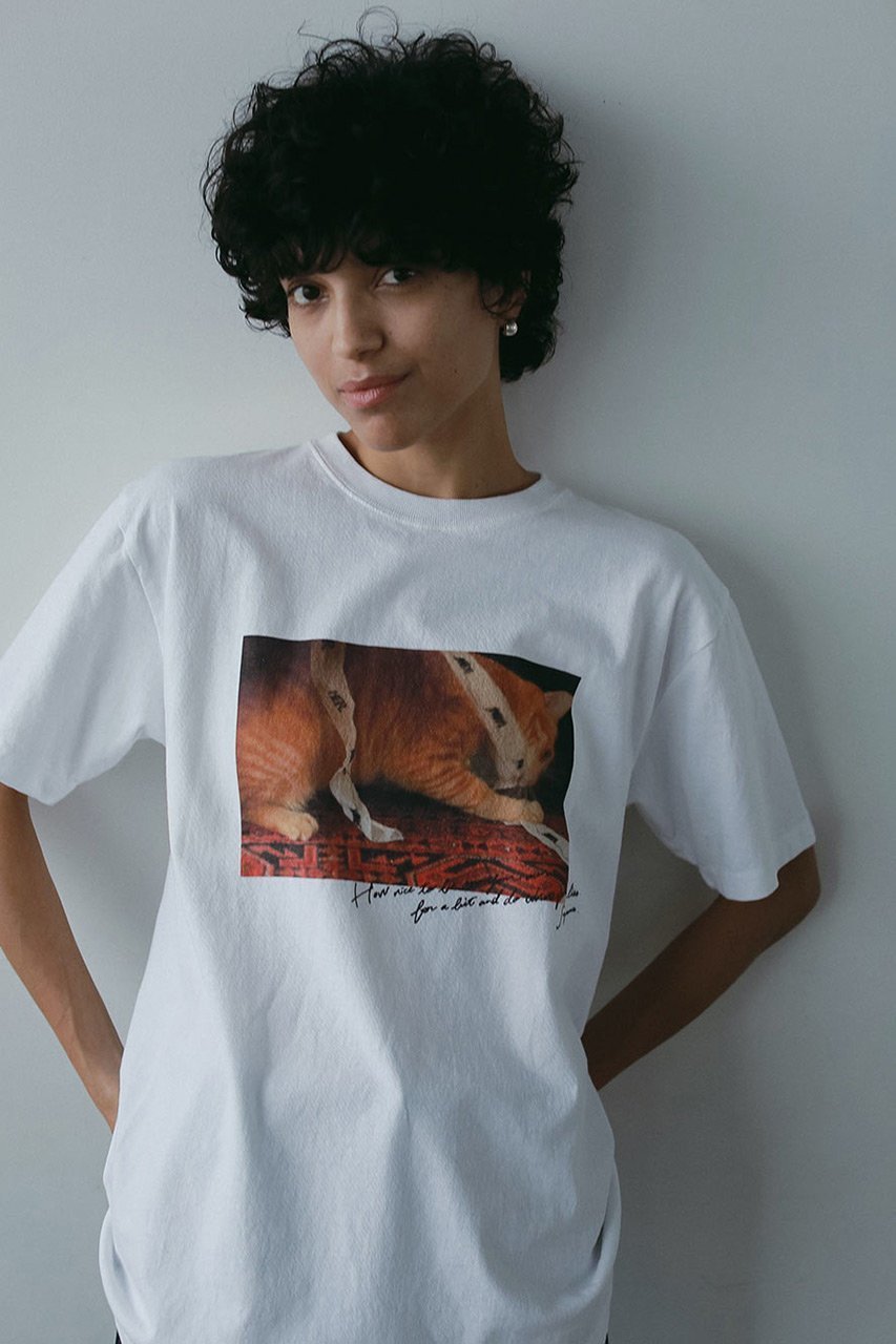 【ハー/HER.】のSuzume Tee/02 Tシャツ 人気、トレンドファッション・服の通販 founy(ファニー) 　ファッション　Fashion　レディースファッション　Fashion for Women　トップス・カットソー　Cut & Sew Tops　シャツ・ブラウス・オフィスカジュアル　Elegant Blouses & Button-Ups　ロングTシャツ・Tシャツ　Longline T-Shirts & Tees　カットソー・ベーシックTシャツ　Cut-and-Sewn Tops / Stretch Tees & Basics　ショート　Short, Short Length　スリーブ　Sleeve, Long Sleeve / Short Sleeve　ヴィンテージ　Vintage Style　猫　Cat, Kitty　other-8|ID: prp329100004557882 ipo3291000000036046767