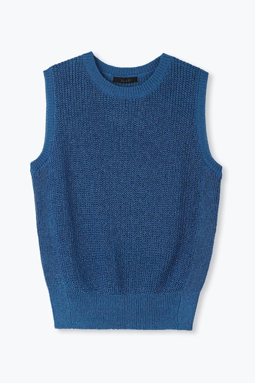 【レリル/lelill】のリサイクルPEギマベスト インテリア・キッズ・メンズ・レディースファッション・服の通販 founy(ファニー) 　ファッション　Fashion　レディースファッション　WOMEN　アウター　Coat Outerwear　ジャケット　Jackets　ジャケット　Jacket　ベスト　Vest　夏　Summer　NEW・新作・新着・新入荷　New Arrivals　ブルー|ID: prp329100004557916 ipo3291000000032220007