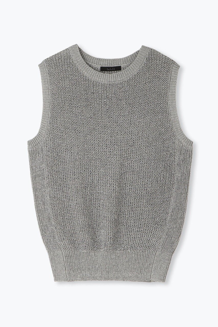 【レリル/lelill】のリサイクルPEギマベスト インテリア・キッズ・メンズ・レディースファッション・服の通販 founy(ファニー) 　ファッション　Fashion　レディースファッション　WOMEN　アウター　Coat Outerwear　ジャケット　Jackets　ジャケット　Jacket　ベスト　Vest　夏　Summer　NEW・新作・新着・新入荷　New Arrivals　グレー|ID: prp329100004557916 ipo3291000000032220009