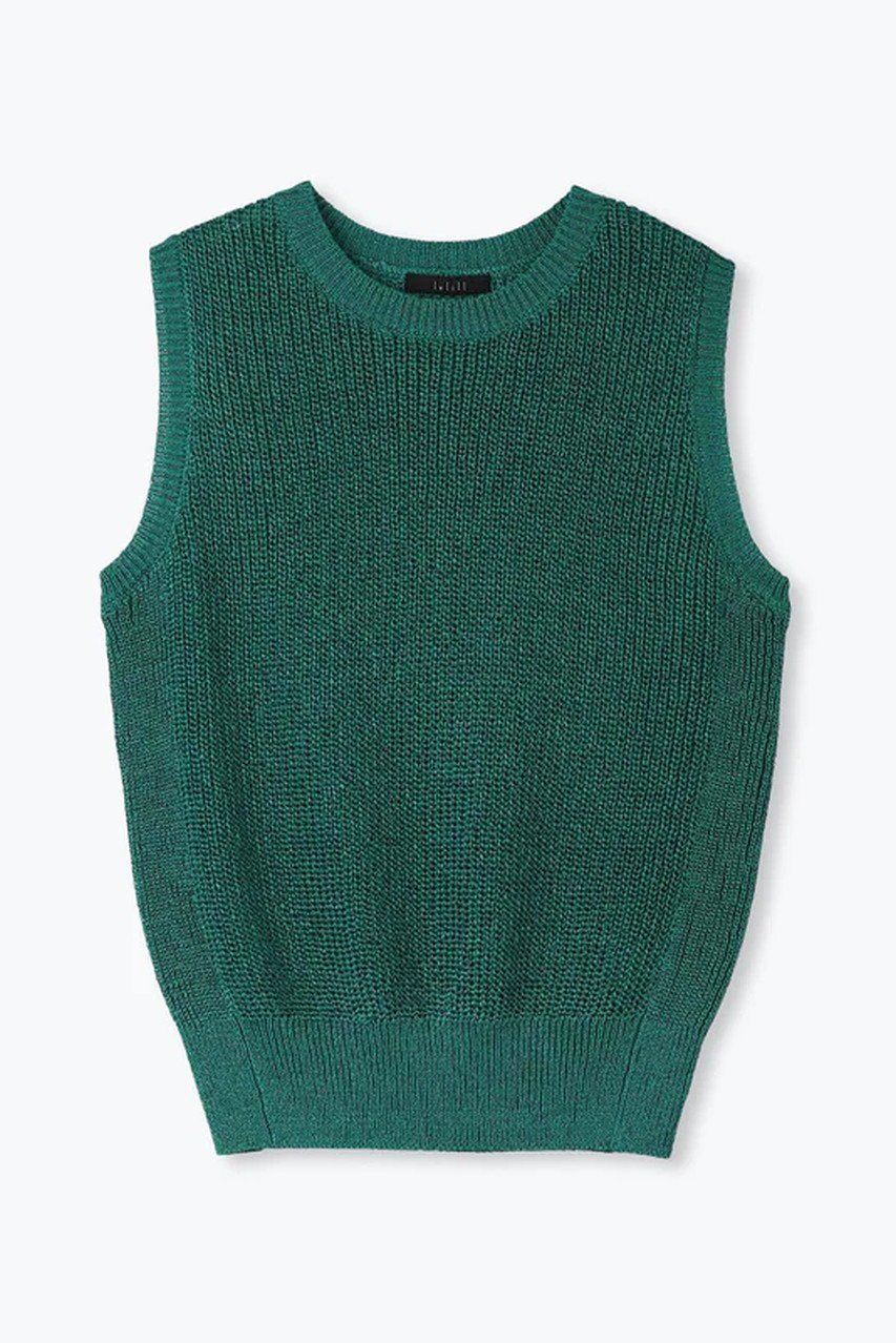 【レリル/lelill】のリサイクルPEギマベスト インテリア・キッズ・メンズ・レディースファッション・服の通販 founy(ファニー) 　ファッション　Fashion　レディースファッション　Fashion for Women　トップス・カットソー　Cut & Sew Tops　ニット　Knit Tops & Sweaters　ベスト&ジレ / 重ね着スタイル　Vests & Gilets　カジュアルプルオーバー・ニットトップス　Pullovers & Knit Tops / Casual Pullovers　夏　Summer　グリーン|ID: prp329100004557916 ipo3291000000036905991
