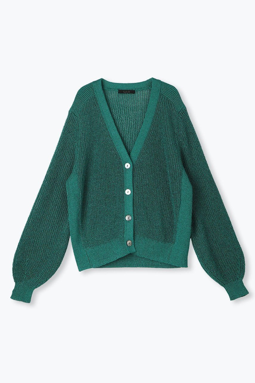 【レリル/lelill】のリサイクルPEギマカーデ インテリア・キッズ・メンズ・レディースファッション・服の通販 founy(ファニー) 　ファッション　Fashion　レディースファッション　Fashion for Women　トップス・カットソー　Cut & Sew Tops　ニット　Knit Tops & Sweaters　カーディガン・羽織り　Layered Style Cardigans　カーディガン　Cardigan, Knitwear　夏　Summer　グリーン|ID: prp329100004557917 ipo3291000000033576620