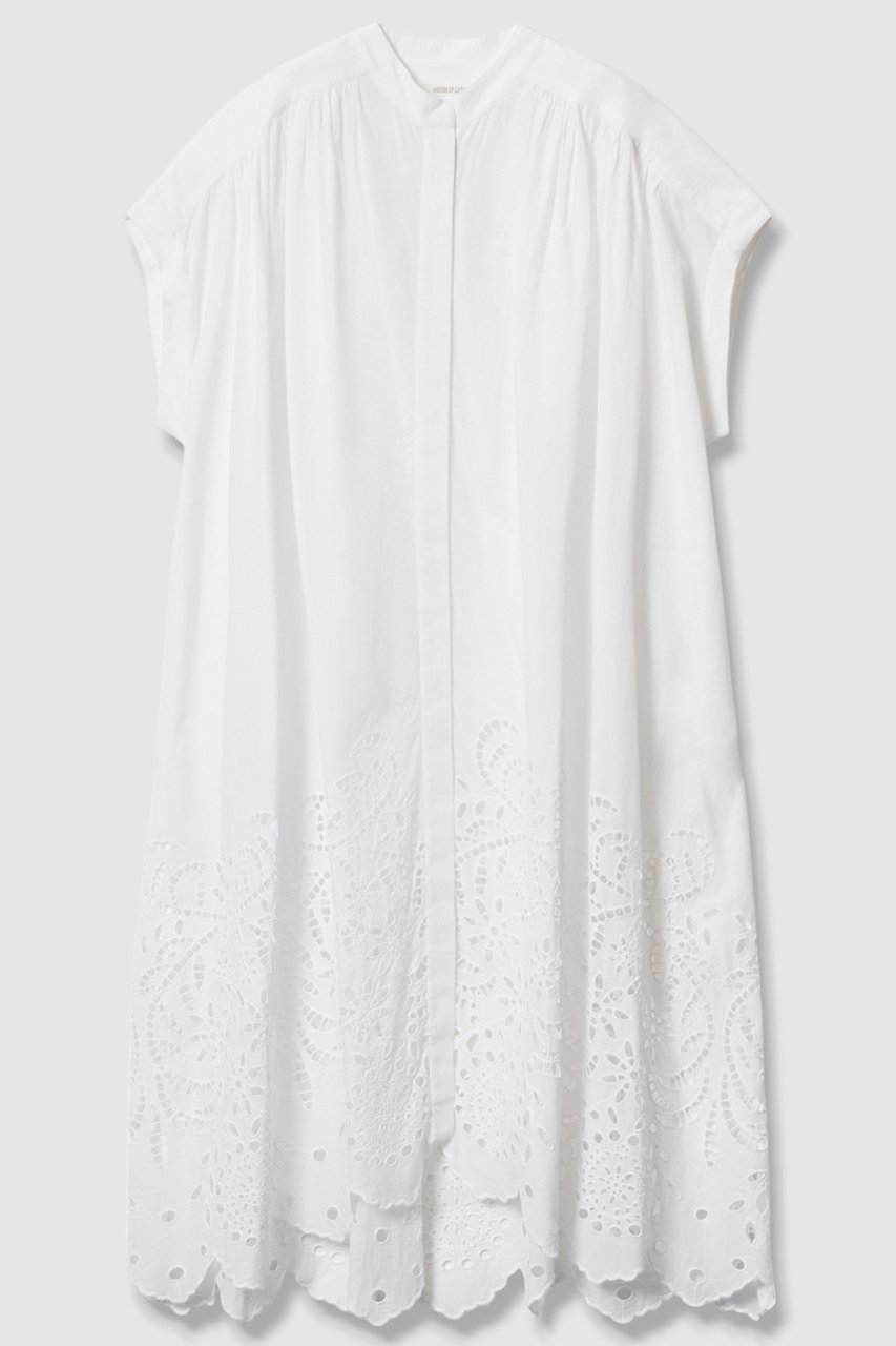 【ハウス オブ ロータス/HOUSE OF LOTUS】のシフリー刺繍シャツワンピース 人気、トレンドファッション・服の通販 founy(ファニー) 　ファッション　Fashion　レディースファッション　WOMEN　ワンピース　Dress　シャツワンピース　Shirt Dresses　チュニック　Tunic　ギャザー　Gather　スカラップ　Scalloped　チュニック　Tunic　ボタニカル　Botanical　レース　Race　ロング　Long　ワーク　Work　半袖　Short Sleeve　NEW・新作・新着・新入荷　New Arrivals　羽織　Haori　 other-1|ID: prp329100004559119 ipo3291000000032232731
