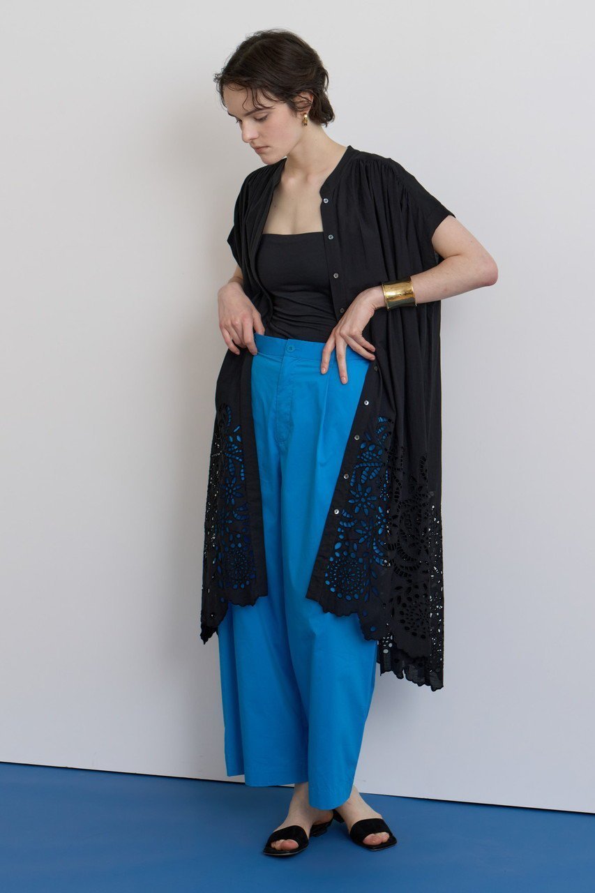 【ハウス オブ ロータス/HOUSE OF LOTUS】のシフリー刺繍シャツワンピース 人気、トレンドファッション・服の通販 founy(ファニー) 　ファッション　Fashion　レディースファッション　Fashion for Women　ワンピース　Dresses　シャツワンピース / 1枚で着映えコーデ　Shirt Dresses　チュニック　Tunic Tops & Dresses　ギャザー　Gathered, Ruffled　スカラップ　Scallop, Scalloped Edge　チュニック　Tunic, Long Top　ボタニカル　Botanical, Floral Pattern　レース　Lace, Lace Fabric　ロング　Long, Long-Length　ワーク　Workwear, Utility Style　半袖　Short Sleeve, Half Sleeve　羽織　Haori, Light Jacket　other-2|ID: prp329100004559119 ipo3291000000032296475