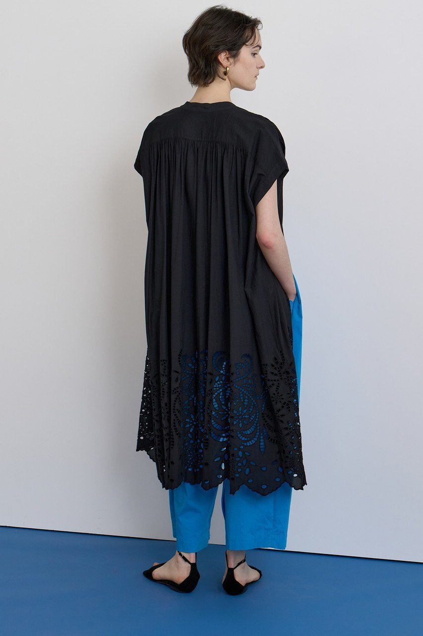 【ハウス オブ ロータス/HOUSE OF LOTUS】のシフリー刺繍シャツワンピース 人気、トレンドファッション・服の通販 founy(ファニー) 　ファッション　Fashion　レディースファッション　Fashion for Women　ワンピース　Dresses　シャツワンピース / 1枚で着映えコーデ　Shirt Dresses　チュニック　Tunic Tops & Dresses　ギャザー　Gathered, Ruffled　スカラップ　Scallop, Scalloped Edge　チュニック　Tunic, Long Top　ボタニカル　Botanical, Floral Pattern　レース　Lace, Lace Fabric　ロング　Long, Long-Length　ワーク　Workwear, Utility Style　半袖　Short Sleeve, Half Sleeve　羽織　Haori, Light Jacket　other-4|ID: prp329100004559119 ipo3291000000032296477