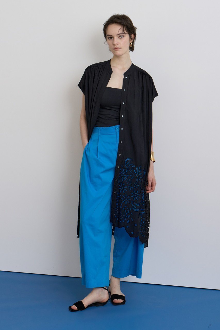 【ハウス オブ ロータス/HOUSE OF LOTUS】のシフリー刺繍シャツワンピース 人気、トレンドファッション・服の通販 founy(ファニー) 　ファッション　Fashion　レディースファッション　Fashion for Women　ワンピース　Dresses　シャツワンピース / 1枚で着映えコーデ　Shirt Dresses　チュニック　Tunic Tops & Dresses　ギャザー　Gathered, Ruffled　スカラップ　Scallop, Scalloped Edge　チュニック　Tunic, Long Top　ボタニカル　Botanical, Floral Pattern　レース　Lace, Lace Fabric　ロング　Long, Long-Length　ワーク　Workwear, Utility Style　半袖　Short Sleeve, Half Sleeve　羽織　Haori, Light Jacket　other-5|ID: prp329100004559119 ipo3291000000032296478