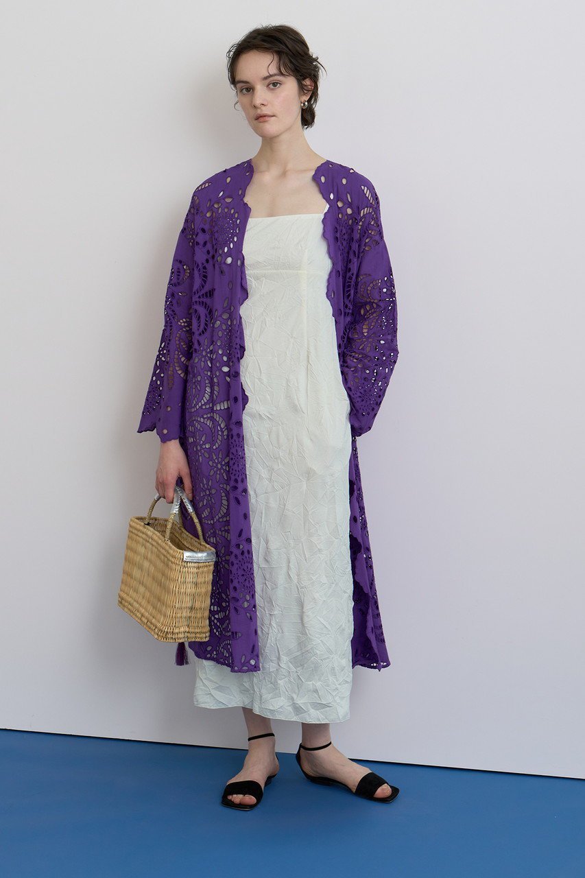 【ハウス オブ ロータス/HOUSE OF LOTUS】のシフリー刺繍ロングガウン 人気、トレンドファッション・服の通販 founy(ファニー) 　ファッション　Fashion　レディースファッション　Fashion for Women　トップス・カットソー　Cut & Sew Tops　シャツ・ブラウス・オフィスカジュアル　Elegant Blouses & Button-Ups　ガウン　Gown, Robe　シンプル　Simple, Minimal　スカラップ　Scallop, Scalloped Edge　スリーブ　Sleeve, Long Sleeve / Short Sleeve　タッセル　Tassel, Fringe　ボタニカル　Botanical, Floral Pattern　レース　Lace, Lace Fabric　ロング　Long, Long-Length　ワーク　Workwear, Utility Style　other-5|ID: prp329100004559120 ipo3291000000032296482