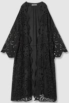 【ハウス オブ ロータス/HOUSE OF LOTUS】のシフリー刺繍ロングガウン 人気、トレンドファッション・服の通販 founy(ファニー) ファッション Fashion レディースファッション Fashion for Women トップス・カットソー Cut & Sew Tops シャツ・ブラウス・オフィスカジュアル Elegant Blouses & Button-Ups ガウン Gown, Robe シンプル Simple, Minimal スカラップ Scallop, Scalloped Edge スリーブ Sleeve, Long Sleeve / Short Sleeve タッセル Tassel, Fringe ボタニカル Botanical, Floral Pattern レース Lace, Lace Fabric ロング Long, Long-Length ワーク Workwear, Utility Style thumbnail ブラック|ID: prp329100004559120 ipo3291000000034952350