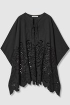 【ハウス オブ ロータス/HOUSE OF LOTUS】のシフリー刺繍ポンチョブラウス ブラック|ID: prp329100004559121 ipo3291000000032232745