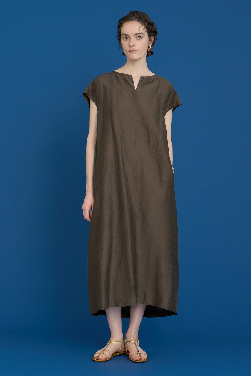 【ハウス オブ ロータス/HOUSE OF LOTUS】のスラブリネンバックタックワンピース 人気、トレンドファッション・服の通販 founy(ファニー) 　ファッション　Fashion　レディースファッション　Fashion for Women　ワンピース　Dresses　チュニック　Tunic Tops & Dresses　タンブラー　Tumbler, Travel Mug　チュニック　Tunic, Long Top　フロント　Front, Front Design　ランダム　Random, Irregular　リネン　Linen, Linen Fabric　ロング　Long, Long-Length　再入荷　Restock / Back in Stock　other-4|ID: prp329100004559122 ipo3291000000032296489
