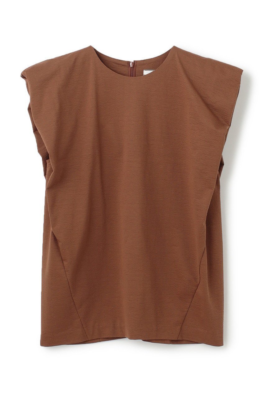 【ベイジ,/BEIGE,】の【5/28 12:00販売開始】SCALA / コットンリネンボリュームスリーブトップス/ インテリア・キッズ・メンズ・レディースファッション・服の通販 founy(ファニー) 　ファッション　Fashion　レディースファッション　WOMEN　トップス・カットソー　Tops/Tshirt　シャツ/ブラウス　Shirts/Blouses　ボリュームスリーブ / フリル袖　Volume Sleeve　ショート　Short　シンプル　Simple　ストレート　Straight　スリーブ　Sleeve　デニム　Denim　フェミニン　Feminine　Brown|ID: prp329100004559126 ipo3291000000032232780