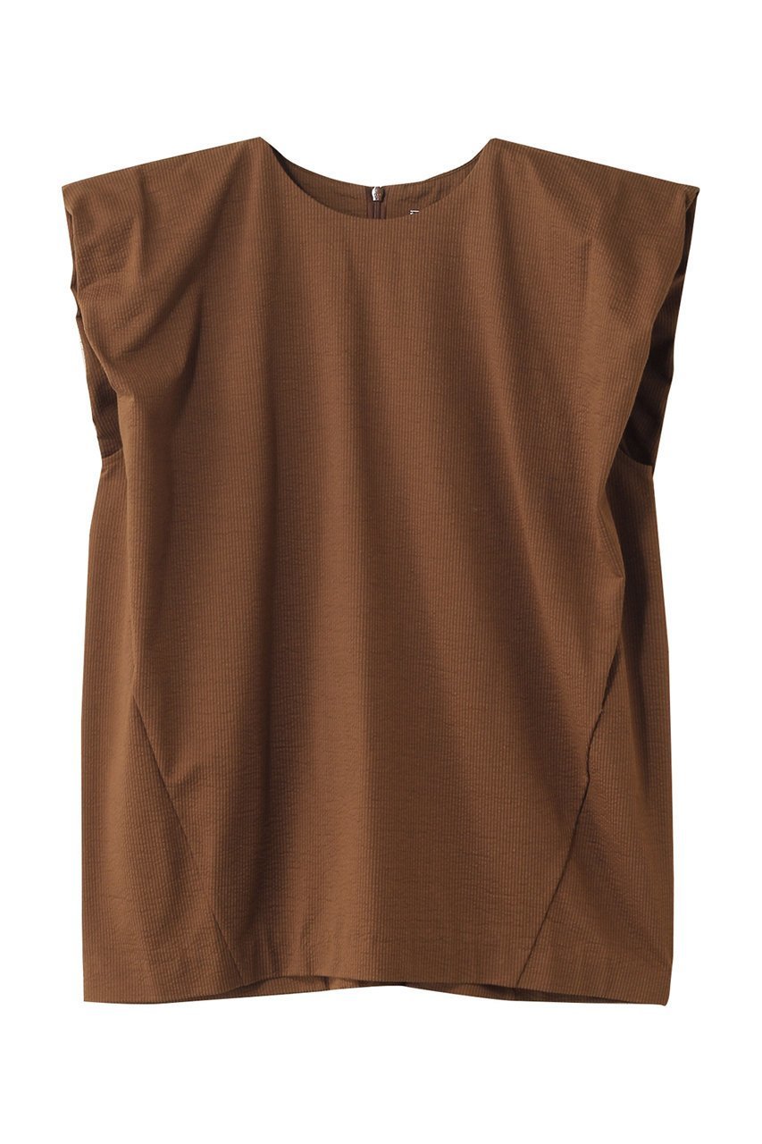 【ベイジ,/BEIGE,】のSCALA / コットンリネンボリュームスリーブトップス/ インテリア・キッズ・メンズ・レディースファッション・服の通販 founy(ファニー) 　ファッション　Fashion　レディースファッション　Fashion for Women　トップス・カットソー　Cut & Sew Tops　シャツ・ブラウス・オフィスカジュアル　Elegant Blouses & Button-Ups　ボリューム袖・フリルスリーブブラウス　Voluminous & Ruffle Sleeves / Puffy Sleeve Tops　ショート　Short, Short Length　シンプル　Simple, Minimal　ストレート　Straight, Straight Cut　スリーブ　Sleeve, Long Sleeve / Short Sleeve　デニム　Denim, Jeans Material　フェミニン　Feminine, Girly　Brown|ID: prp329100004559126 ipo3291000000035612954