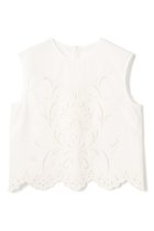 【ベイジ,/BEIGE,】の【5/28 12:00販売開始】GALLERIA / コットンエンブロイダリーノースリーブブラウス/ White|ID:prp329100004559133