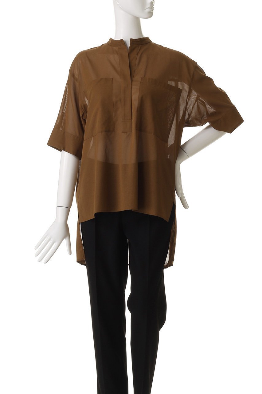 【ベイジ,/BEIGE,】のBAC / コットンビックポケットスタンドカラーシャツ/ 人気、トレンドファッション・服の通販 founy(ファニー) 　ファッション　Fashion　レディースファッション　Fashion for Women　トップス・カットソー　Cut & Sew Tops　シャツ・ブラウス・オフィスカジュアル　Elegant Blouses & Button-Ups　ギャザー　Gathered, Ruffled　ショート　Short, Short Length　スリーブ　Sleeve, Long Sleeve / Short Sleeve　ハーフ　Half, Half-Length　ポケット　Pocket, Pocket Detail　ミドル　Middle Length, Mid Height　リュクス　Luxury, Elegant, High-End, Chic　ビジネス 仕事 通勤　Business / Work / Commuting　other-2|ID: prp329100004559135 ipo3291000000032813543