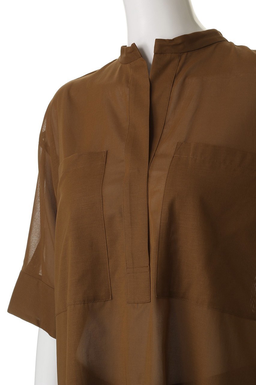 【ベイジ,/BEIGE,】のBAC / コットンビックポケットスタンドカラーシャツ/ 人気、トレンドファッション・服の通販 founy(ファニー) 　ファッション　Fashion　レディースファッション　Fashion for Women　トップス・カットソー　Cut & Sew Tops　シャツ・ブラウス・オフィスカジュアル　Elegant Blouses & Button-Ups　ギャザー　Gathered, Ruffled　ショート　Short, Short Length　スリーブ　Sleeve, Long Sleeve / Short Sleeve　ハーフ　Half, Half-Length　ポケット　Pocket, Pocket Detail　ミドル　Middle Length, Mid Height　リュクス　Luxury, Elegant, High-End, Chic　ビジネス 仕事 通勤　Business / Work / Commuting　other-5|ID: prp329100004559135 ipo3291000000032813546