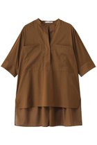 【ベイジ,/BEIGE,】のBAC / コットンビックポケットスタンドカラーシャツ/ Brown|ID:prp329100004559135