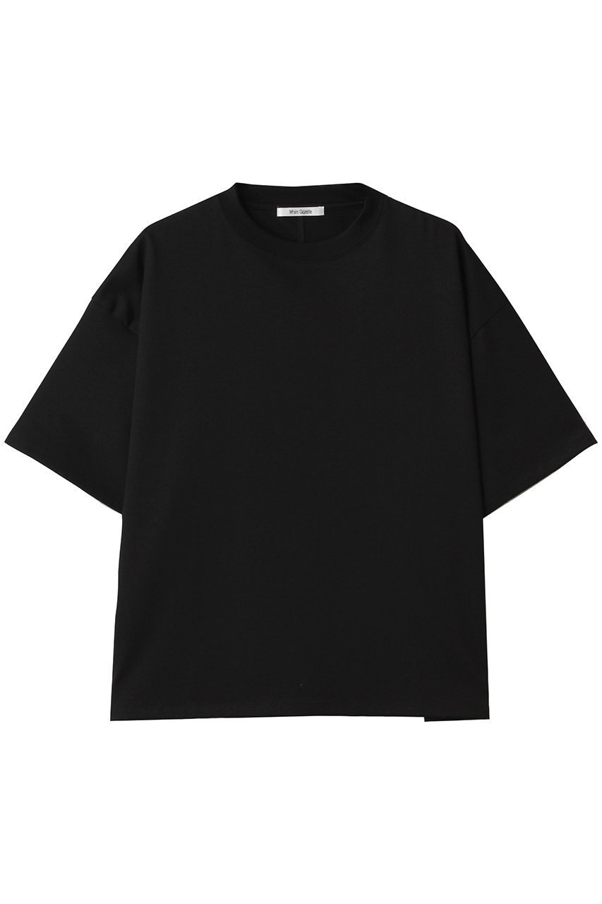 【ウィムガゼット/Whim Gazette】のクルーコットンジャージープルオーバー インテリア・キッズ・メンズ・レディースファッション・服の通販 founy(ファニー) 　ファッション　Fashion　レディースファッション　Fashion for Women　トップス・カットソー　Cut & Sew Tops　シャツ・ブラウス・オフィスカジュアル　Elegant Blouses & Button-Ups　ロングTシャツ・Tシャツ　Longline T-Shirts & Tees　カジュアルプルオーバー・ニットトップス　Pullovers & Knit Tops / Casual Pullovers　カットソー・ベーシックTシャツ　Cut-and-Sewn Tops / Stretch Tees & Basics　カットソー　Cut and Sewn Top　クール　Cool, Chic　ショート　Short, Short Length　シンプル　Simple, Minimal　スリーブ　Sleeve, Long Sleeve / Short Sleeve　エレガント 上品　Elegant　半袖　Short Sleeve, Half Sleeve　ブラック|ID: prp329100004559139 ipo3291000000032814069