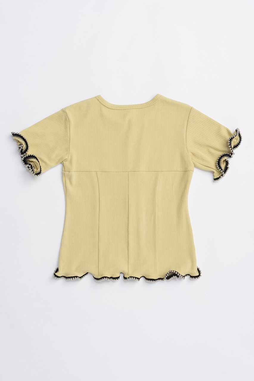【プランク プロジェクト/PRANK PROJECT】のチェーンヘムトップ / Chain Hem Top 人気、トレンドファッション・服の通販 founy(ファニー) 　ファッション　Fashion　レディースファッション　WOMEN　トップス・カットソー　Tops/Tshirt　シャツ/ブラウス　Shirts/Blouses　ロング / Tシャツ　T-Shirts　カットソー　Cut and Sewn　ウェーブ　Wave　カッティング　Cutting　ショート　Short　スリーブ　Sleeve　チェーン　Chain　デニム　Denim　夏　Summer　NEW・新作・新着・新入荷　New Arrivals　other-5|ID: prp329100004559144 ipo3291000000032232925