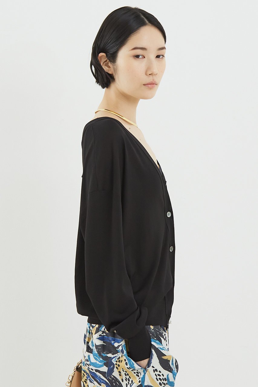 【ザ ストア バイ シー/THE STORE by C】のダブルVネックカーディガン 人気、トレンドファッション・服の通販 founy(ファニー) 　ファッション　Fashion　レディースファッション　Fashion for Women　トップス・カットソー　Cut & Sew Tops　ニット　Knit Tops & Sweaters　カーディガン・羽織り　Layered Style Cardigans　Vネックトップス　V-Neck Tops / V-Cut Neckline Shirts　なめらか　Smooth, Silky Texture　カーディガン　Cardigan, Knitwear　ストレッチ　Stretch, Stretchy Fabric　ダブル　Double, Double-Breasted　フロント　Front, Front Design　夏　Summer　春　Spring　S/S・春夏　SS, Spring/Summer, Warm Season　other-3|ID: prp329100004559145 ipo3291000000032813979