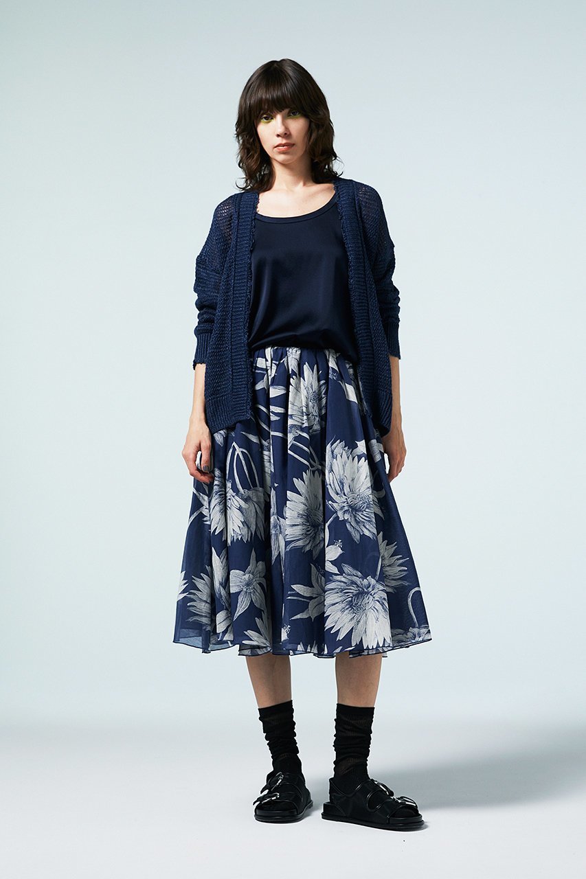 【オーヴィル/EAUVIRE】のギャザーフレアスカート 人気、トレンドファッション・服の通販 founy(ファニー) 　ファッション　Fashion　レディースファッション　Fashion for Women　スカート　Skirts　Aライン・フレアスカート　A-Line & Flared Skirts　おすすめ　Recommended / Our Picks　イタリア　Italy　オーガンジー　Organza Fabric　ギャザー　Gathered, Ruffled　シルク　Silk, 100% Silk　セットアップ　Set-Up, Coordinated Outfit　フレア　Flare, Flared　プリント　Print, Printed Pattern　エレガント 上品　Elegant　再入荷　Restock / Back in Stock　別注　Limited Edition, Custom Order　other-8|ID: prp329100004559149 ipo3291000000032814273