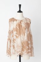 【オーヴィル/EAUVIRE】のノースリーブフレアブラウス 人気、トレンドファッション・服の通販 founy(ファニー) ファッション Fashion レディースファッション WOMEN トップス・カットソー Tops/Tshirt キャミソール / ノースリーブ No Sleeves シャツ/ブラウス Shirts/Blouses おすすめ Recommend イタリア Italy オーガンジー Organdy ギャザー Gather シルク Silk セットアップ Set Up ノースリーブ No Sleeve プリント Print エレガント 上品 Elegant 別注 Special Order 夏 Summer NEW・新作・新着・新入荷 New Arrivals |ID:prp329100004559150