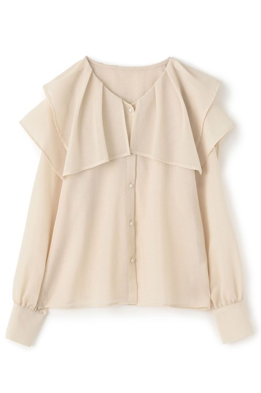 【エストラータ/STRATA】のシアーフリルブラウス 人気、トレンドファッション・服の通販 founy(ファニー) 　ファッション　Fashion　レディースファッション　WOMEN　トップス・カットソー　Tops/Tshirt　シャツ/ブラウス　Shirts/Blouses　おすすめ　Recommend　サマー　Summer　シアー　Sheer　シンプル　Simple　スリーブ　Sleeve　デニム　Denim　バランス　Balance　フェミニン　Feminine　フリル　Frills　フレア　Flare　ボトム　Bottom　ロング　Long　NEW・新作・新着・新入荷　New Arrivals　 other-1|ID: prp329100004560490 ipo3291000000032243908