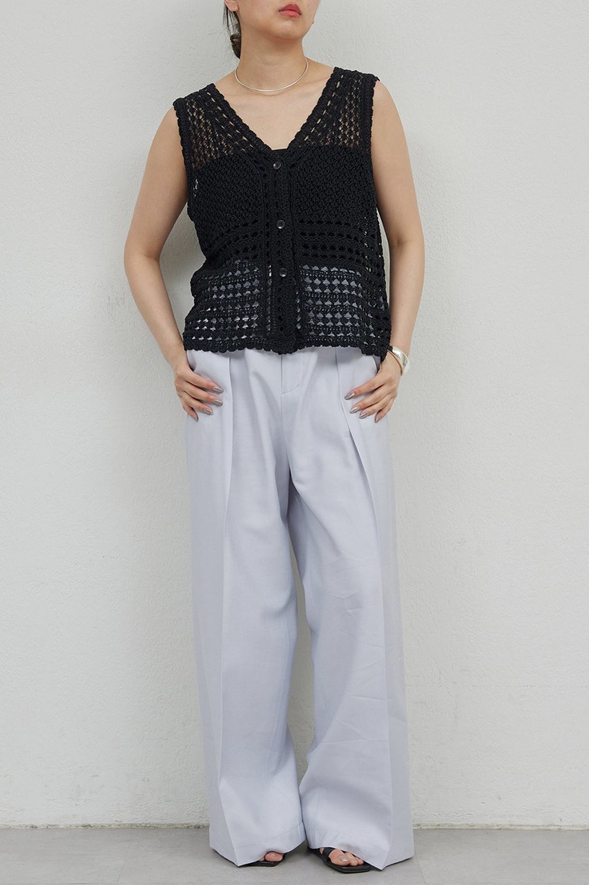 【ガリャルダガランテ/GALLARDAGALANTE】の【HERITANOVUM】レースニットベスト 人気、トレンドファッション・服の通販 founy(ファニー) 　ファッション　Fashion　レディースファッション　WOMEN　アウター　Coat Outerwear　ジャケット　Jackets　おすすめ　Recommend　ジャケット　Jacket　スタンダード　Standard　デニム　Denim　フェミニン　Feminine　ベスト　Vest　レース　Race　NEW・新作・新着・新入荷　New Arrivals　other-2|ID: prp329100004560538 ipo3291000000032244212