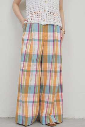 【ガリャルダガランテ/GALLARDAGALANTE】の【HERITANOVUM】マドラスタックパンツ 人気、トレンドファッション・服の通販 founy(ファニー) ファッション Fashion レディースファッション WOMEN パンツ Pants おすすめ Recommend スタンダード Standard チェック Check ワンポイント One Point エレガント 上品 Elegant NEW・新作・新着・新入荷 New Arrivals 軽量 Lightweight |ID:prp329100004560544