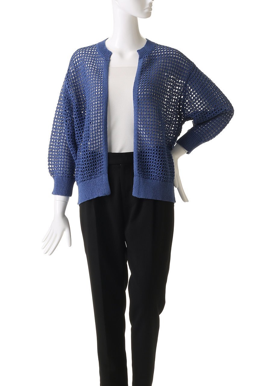 【ハウス オブ ロータス/HOUSE OF LOTUS】のペーパーポリエステルボタンレスカーディガン 人気、トレンドファッション・服の通販 founy(ファニー) 　ファッション　Fashion　レディースファッション　WOMEN　トップス・カットソー　Tops/Tshirt　ニット　Knit Tops　カーディガン　Cardigans　カーディガン　Cardigan　ペーパー　Paper　メッシュ　Mesh　NEW・新作・新着・新入荷　New Arrivals　other-6|ID: prp329100004560549 ipo3291000000032244320
