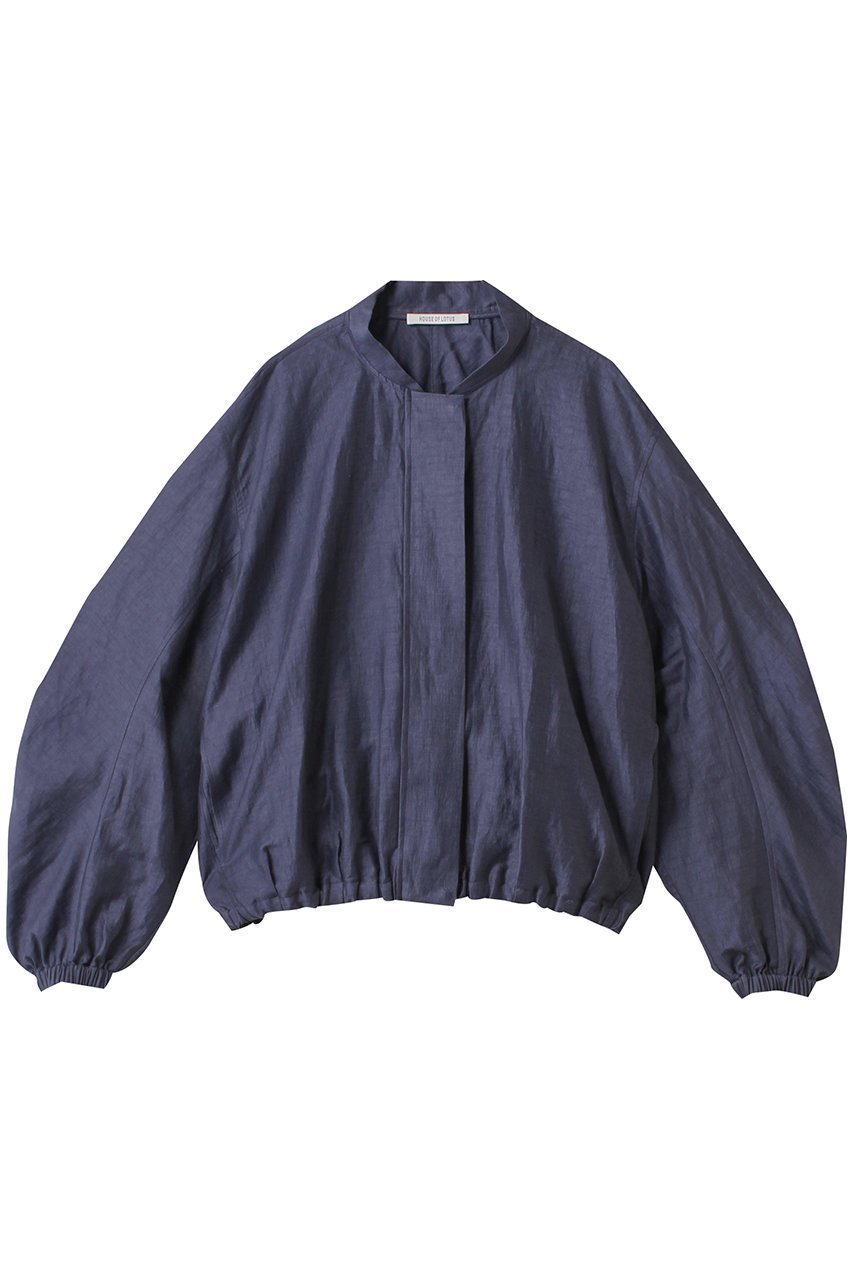 【ハウス オブ ロータス/HOUSE OF LOTUS】のMA1ブルゾン インテリア・キッズ・メンズ・レディースファッション・服の通販 founy(ファニー) 　ファッション　Fashion　レディースファッション　WOMEN　アウター　Coat Outerwear　ジャケット　Jackets　ブルゾン　Blouson/Jackets　ギャザー　Gather　ジャケット　Jacket　フェミニン　Feminine　ブルゾン　Blouson　ミックス　Mix　リネン　Linen　夏　Summer　NEW・新作・新着・新入荷　New Arrivals　ネイビー|ID: prp329100004560550 ipo3291000000032244325