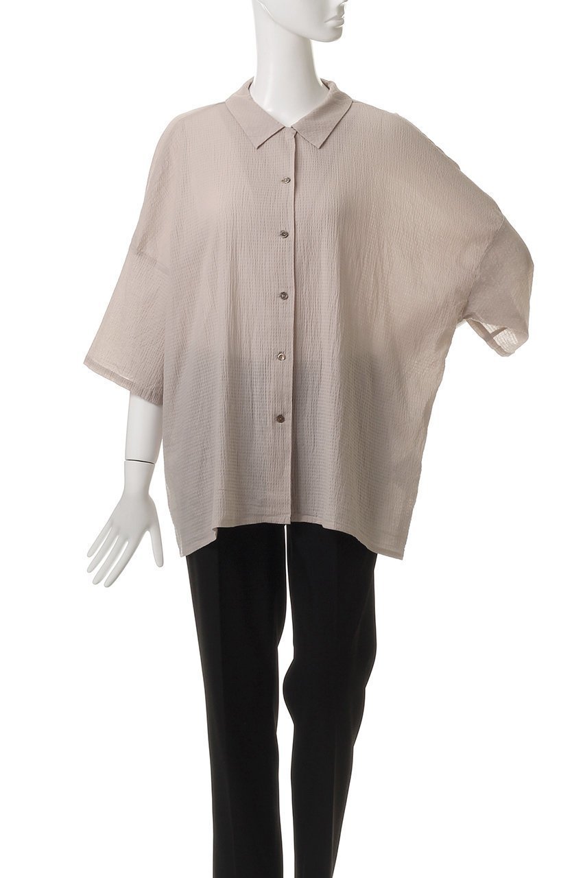 【ミズイロ インド/mizuiro ind】のripple wide shirt シャツ 人気、トレンドファッション・服の通販 founy(ファニー) 　ファッション　Fashion　レディースファッション　WOMEN　トップス・カットソー　Tops/Tshirt　シャツ/ブラウス　Shirts/Blouses　ショート　Short　シンプル　Simple　スリーブ　Sleeve　ファブリック　Fabric　リラックス　Relax　ワイド　Wide　NEW・新作・新着・新入荷　New Arrivals　other-2|ID: prp329100004560567 ipo3291000000032244427
