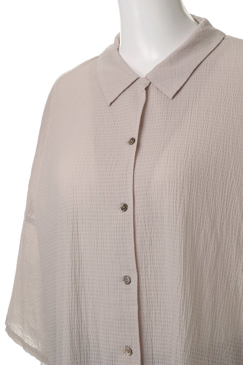 【ミズイロ インド/mizuiro ind】のripple wide shirt シャツ 人気、トレンドファッション・服の通販 founy(ファニー) 　ファッション　Fashion　レディースファッション　WOMEN　トップス・カットソー　Tops/Tshirt　シャツ/ブラウス　Shirts/Blouses　ショート　Short　シンプル　Simple　スリーブ　Sleeve　ファブリック　Fabric　リラックス　Relax　ワイド　Wide　NEW・新作・新着・新入荷　New Arrivals　other-5|ID: prp329100004560567 ipo3291000000032244430