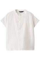 【ミズイロ インド/mizuiro ind】のlinen stand collar shirt シャツ off white|ID:prp329100004560568