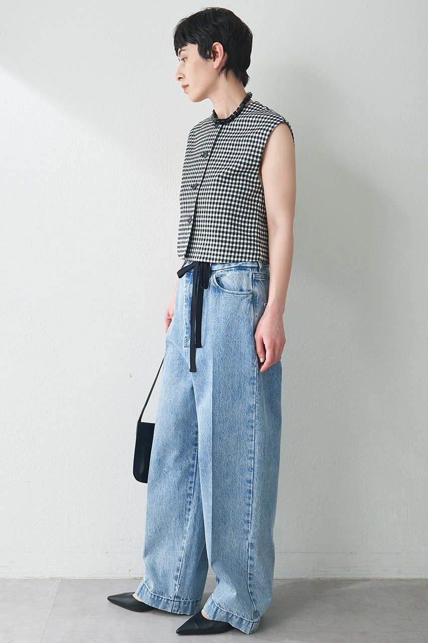 【ウィムガゼット/Whim Gazette】のダブルクロスジレ 人気、トレンドファッション・服の通販 founy(ファニー) 　ファッション　Fashion　レディースファッション　WOMEN　アウター　Coat Outerwear　ジャケット　Jackets　ギンガム　Gingham　クラシカル　Classical　コンパクト　Compact　シンプル　Simple　ジャケット　Jacket　ストレッチ　Stretch　チェック　Check　ノースリーブ　No Sleeve　ベスト　Vest　ロング　Long　ヴィンテージ　Vintage　吸水　Water Absorption　NEW・新作・新着・新入荷　New Arrivals　other-3|ID: prp329100004560570 ipo3291000000032244452