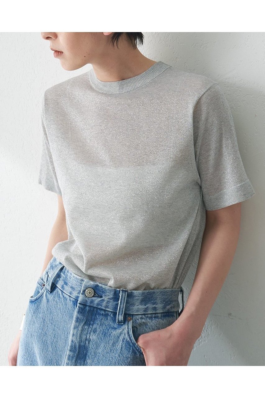 【ウィムガゼット/Whim Gazette】のラメプルオーバー インテリア・キッズ・メンズ・レディースファッション・服の通販 founy(ファニー) 　ファッション　Fashion　レディースファッション　WOMEN　トップス・カットソー　Tops/Tshirt　ニット　Knit Tops　プルオーバー　Pullover　おすすめ　Recommend　アンサンブル　Ensemble　インナー　Inner　カーディガン　Cardigan　シアー　Sheer　シルバー　Silver　ジャケット　Jacket　ボトム　Bottom　エレガント 上品　Elegant　半袖　Short Sleeve　NEW・新作・新着・新入荷　New Arrivals　シルバー|ID: prp329100004560571 ipo3291000000032244458