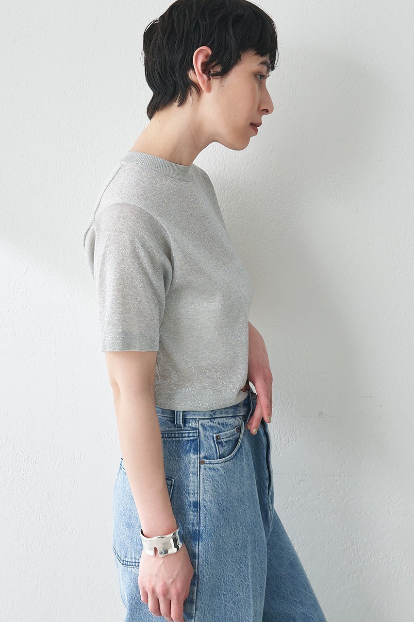 【ウィムガゼット/Whim Gazette】のラメプルオーバー 人気、トレンドファッション・服の通販 founy(ファニー) 　ファッション　Fashion　レディースファッション　WOMEN　トップス・カットソー　Tops/Tshirt　ニット　Knit Tops　プルオーバー　Pullover　おすすめ　Recommend　アンサンブル　Ensemble　インナー　Inner　カーディガン　Cardigan　シアー　Sheer　シルバー　Silver　ジャケット　Jacket　ボトム　Bottom　エレガント 上品　Elegant　半袖　Short Sleeve　NEW・新作・新着・新入荷　New Arrivals　other-4|ID: prp329100004560571 ipo3291000000032244461