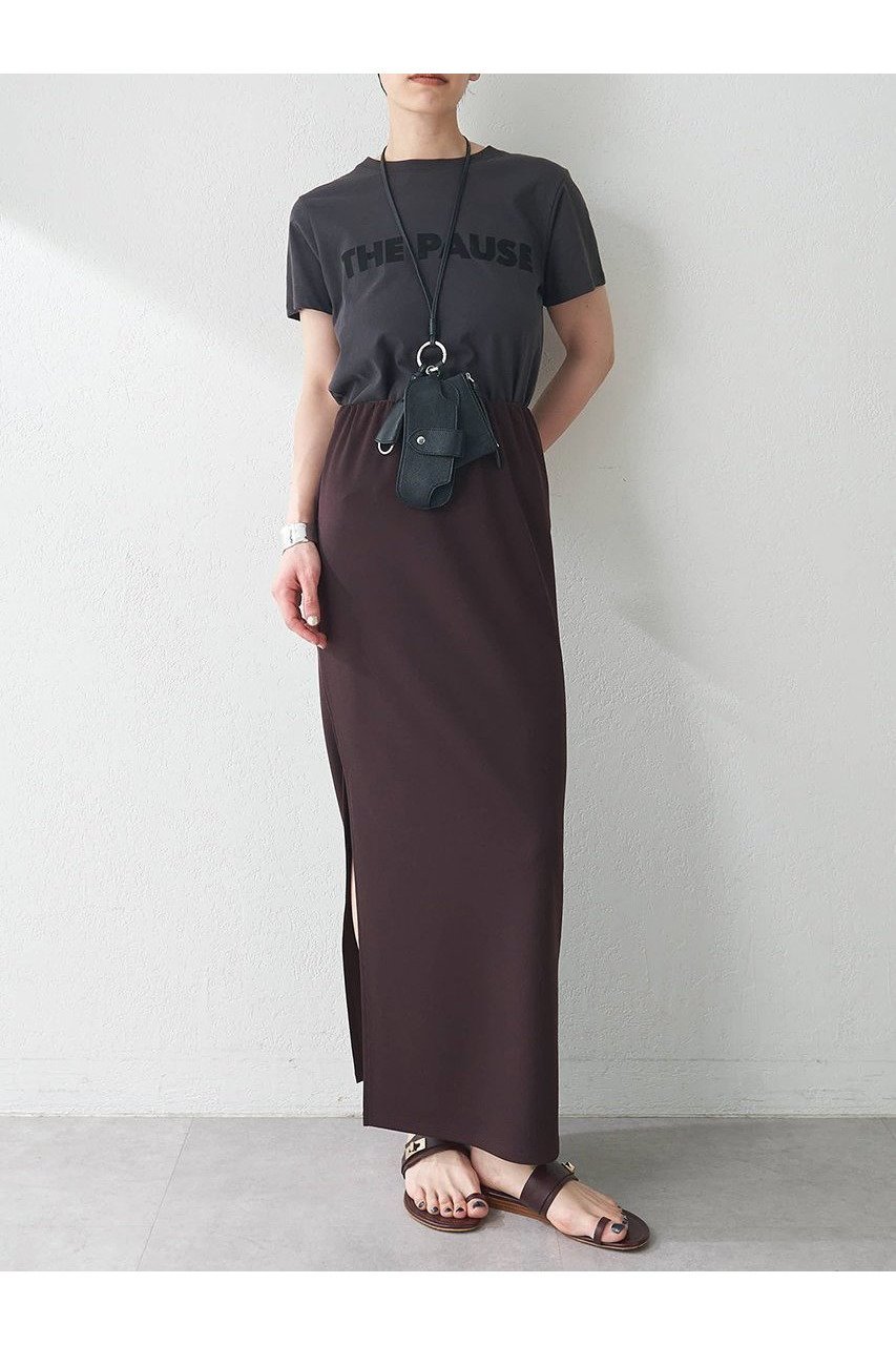 【ウィムガゼット/Whim Gazette】のカットジョーゼットスリットスカート インテリア・キッズ・メンズ・レディースファッション・服の通販 founy(ファニー) 　ファッション　Fashion　レディースファッション　WOMEN　スカート　Skirt　ロングスカート　Long Skirt　ジャージ　Jersey　ジョーゼット　Georgette　ストレッチ　Stretch　スリット　Slit　ベーシック　Basic　ロング　Long　エレガント 上品　Elegant　NEW・新作・新着・新入荷　New Arrivals　ブラウン|ID: prp329100004560573 ipo3291000000032244477