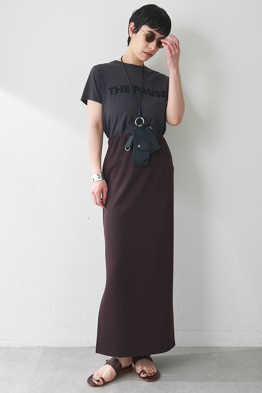 【ウィムガゼット/Whim Gazette】のカットジョーゼットスリットスカート 人気、トレンドファッション・服の通販 founy(ファニー) 　ファッション　Fashion　レディースファッション　WOMEN　スカート　Skirt　ロングスカート　Long Skirt　ジャージ　Jersey　ジョーゼット　Georgette　ストレッチ　Stretch　スリット　Slit　ベーシック　Basic　ロング　Long　エレガント 上品　Elegant　NEW・新作・新着・新入荷　New Arrivals　other-6|ID: prp329100004560573 ipo3291000000032244482