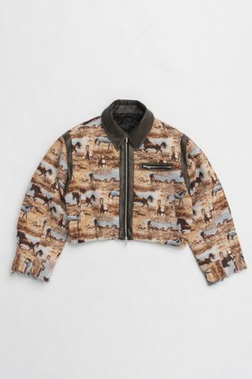 【プランク プロジェクト/PRANK PROJECT】のホースジャガードショートブルゾン / Hose Jacquard Short Blouson 人気、トレンドファッション・服の通販 founy(ファニー) ファッション Fashion レディースファッション Fashion for Women アウター Coat / Outerwear Collection レディースジャケット・軽アウター Jackets ブルゾンジャケット・スポーティアウター Blouson Jackets おすすめ Recommended / Our Picks コンパクト Compact, Small Size ショルダー Shoulder, Shoulder Strap ショート Short, Short Length ジャケット Jacket, Outerwear スタッズ Studs, Metal Accents タイトスカート Pencil Skirt, Tight Skirt バランス Balance, Style Balance フェイクレザー Faux Leather, PU Leather ブルゾン Blouson, Bomber Jacket ボトム Bottoms, Lower Wear ヴィンテージ Vintage Style |ID:prp329100004560576