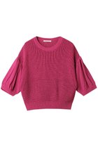 【ハウス オブ ロータス/HOUSE OF LOTUS】のペーパーポリエステルパフスリーブプルオーバー レッド|ID: prp329100004560577 ipo3291000000032244513