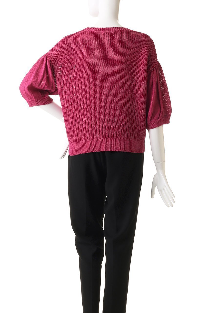 【ハウス オブ ロータス/HOUSE OF LOTUS】のペーパーポリエステルパフスリーブプルオーバー 人気、トレンドファッション・服の通販 founy(ファニー) 　ファッション　Fashion　レディースファッション　WOMEN　トップス・カットソー　Tops/Tshirt　ニット　Knit Tops　プルオーバー　Pullover　インナー　Inner　ジャケット　Jacket　スリーブ　Sleeve　ペーパー　Paper　NEW・新作・新着・新入荷　New Arrivals　other-4|ID: prp329100004560577 ipo3291000000032244517