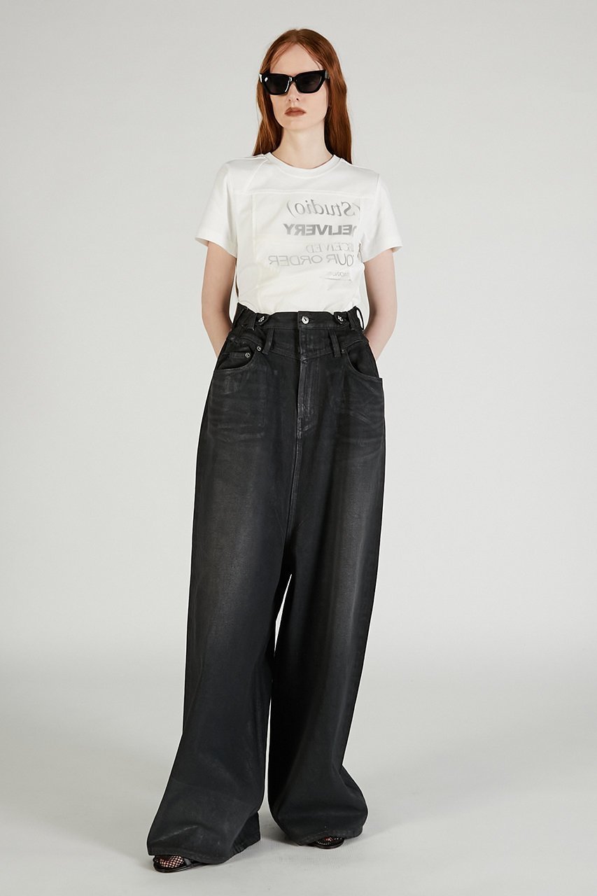 【プランク プロジェクト/PRANK PROJECT】のDELIVERY-Tシャツ 人気、トレンドファッション・服の通販 founy(ファニー) 　ファッション　Fashion　レディースファッション　WOMEN　トップス・カットソー　Tops/Tshirt　シャツ/ブラウス　Shirts/Blouses　ロング / Tシャツ　T-Shirts　カットソー　Cut and Sewn　アシンメトリー　Asymmetry　シアー　Sheer　ショート　Short　シンプル　Simple　ジャケット　Jacket　スリーブ　Sleeve　フロント　Front　プリント　Print　ボトム　Bottom　定番　Standard　NEW・新作・新着・新入荷　New Arrivals　other-6|ID: prp329100004560597 ipo3291000000032244734