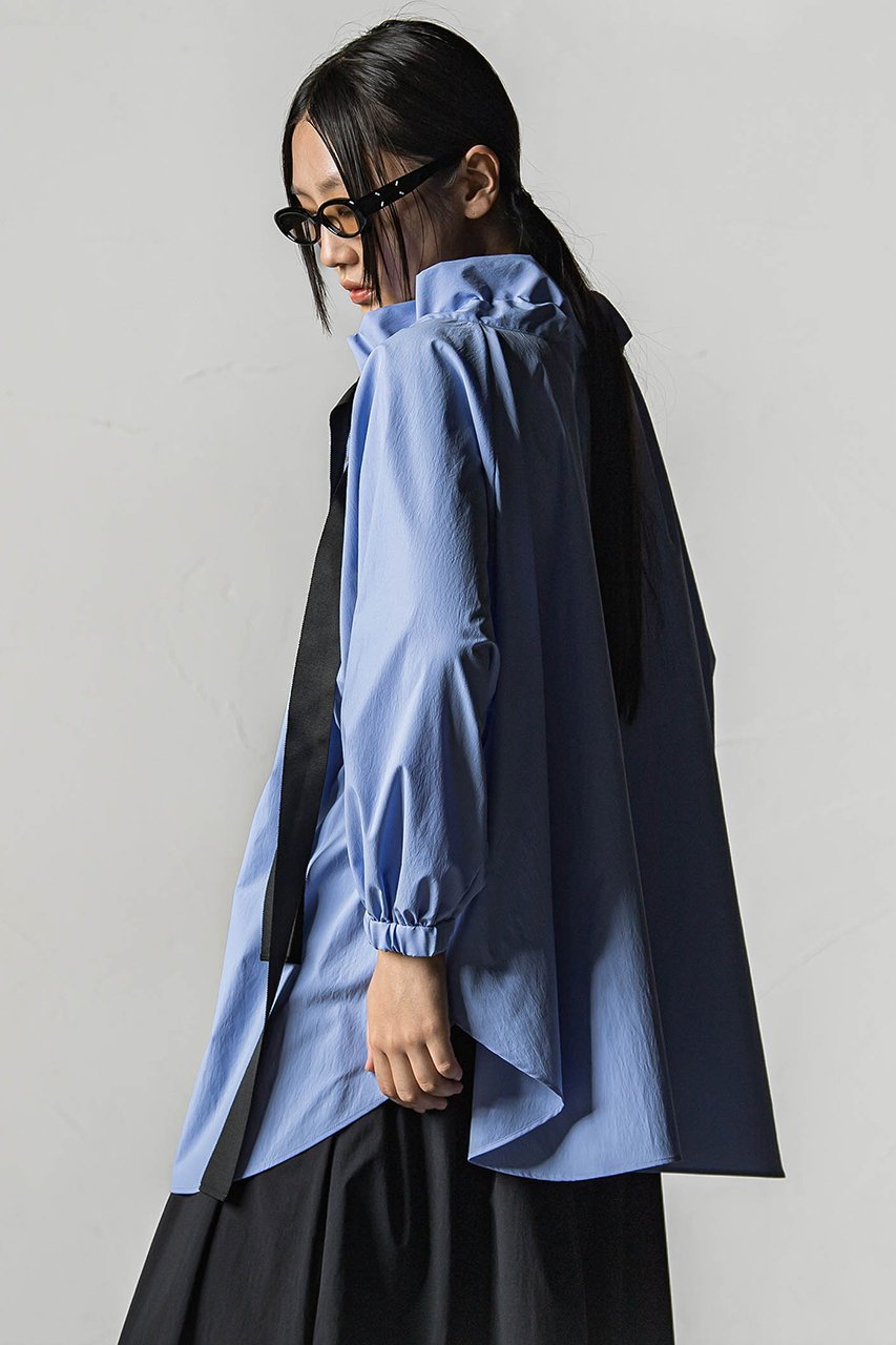 【エッセン ロートレアモン/ESSEN LAUTREAMONT】のネックギャザーリボンブラウス 人気、トレンドファッション・服の通販 founy(ファニー) 　ファッション　Fashion　レディースファッション　Fashion for Women　トップス・カットソー　Cut & Sew Tops　キャミソール&ノースリーブ　Camisoles & Sleeveless Tops　シャツ・ブラウス・オフィスカジュアル　Elegant Blouses & Button-Ups　ロングTシャツ・Tシャツ　Longline T-Shirts & Tees　カットソー・ベーシックTシャツ　Cut-and-Sewn Tops / Stretch Tees & Basics　オーガンジー　Organza Fabric　キャミソール　Camisole, Spaghetti Strap Top　ギャザー　Gathered, Ruffled　タンク　Tank Top, Sleeveless Top　フォルム　Silhouette, Form　ブルゾン　Blouson, Bomber Jacket　ボトム　Bottoms, Lower Wear　リボン　Ribbon, Bow　再入荷　Restock / Back in Stock　other-6|ID: prp329100004560598 ipo3291000000032439263