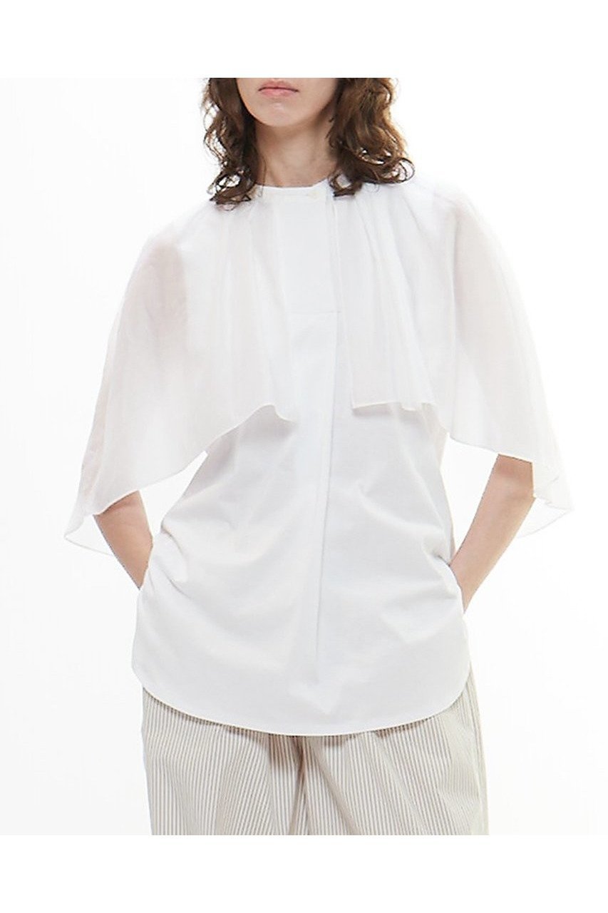 【プレインピープル/PLAIN PEOPLE】のサイロプレミアムドッキングブラウス 人気、トレンドファッション・服の通販 founy(ファニー) 　ファッション　Fashion　レディースファッション　WOMEN　トップス・カットソー　Tops/Tshirt　シャツ/ブラウス　Shirts/Blouses　おすすめ　Recommend　オーガンジー　Organdy　ショート　Short　ジャージ　Jersey　スリーブ　Sleeve　ドッキング　Docking　ノースリーブ　No Sleeve　バランス　Balance　NEW・新作・新着・新入荷　New Arrivals　other-7|ID: prp329100004560602 ipo3291000000032244793