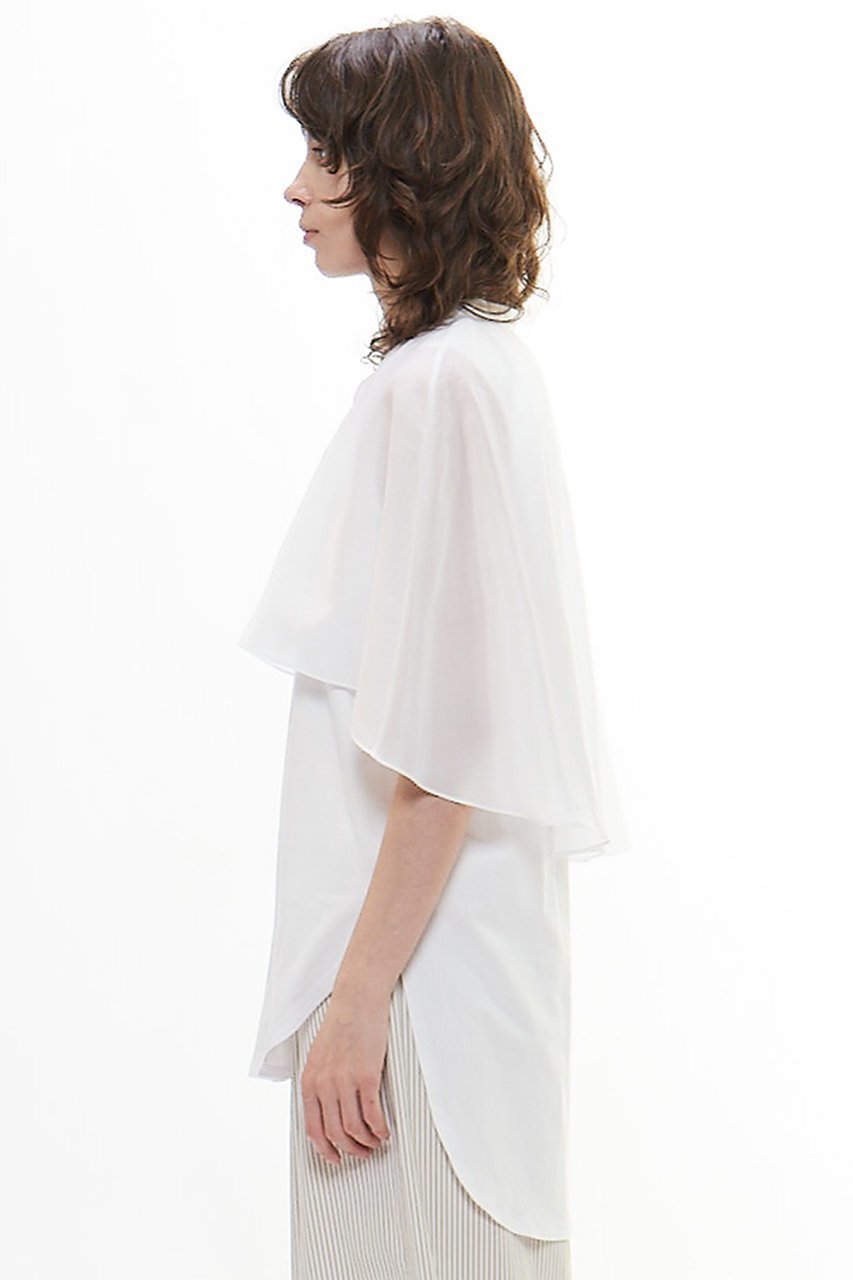 【プレインピープル/PLAIN PEOPLE】のサイロプレミアムドッキングブラウス 人気、トレンドファッション・服の通販 founy(ファニー) 　ファッション　Fashion　レディースファッション　Fashion for Women　トップス・カットソー　Cut & Sew Tops　シャツ・ブラウス・オフィスカジュアル　Elegant Blouses & Button-Ups　おすすめ　Recommended / Our Picks　オーガンジー　Organza Fabric　ショート　Short, Short Length　スリーブ　Sleeve, Long Sleeve / Short Sleeve　ドッキング　Docking, Mixed Material　ノースリーブ　Sleeveless, No-Sleeve　バランス　Balance, Style Balance　新作・新入荷　New Arrivals / New In　other-2|ID: prp329100004560602 ipo3291000000032814104