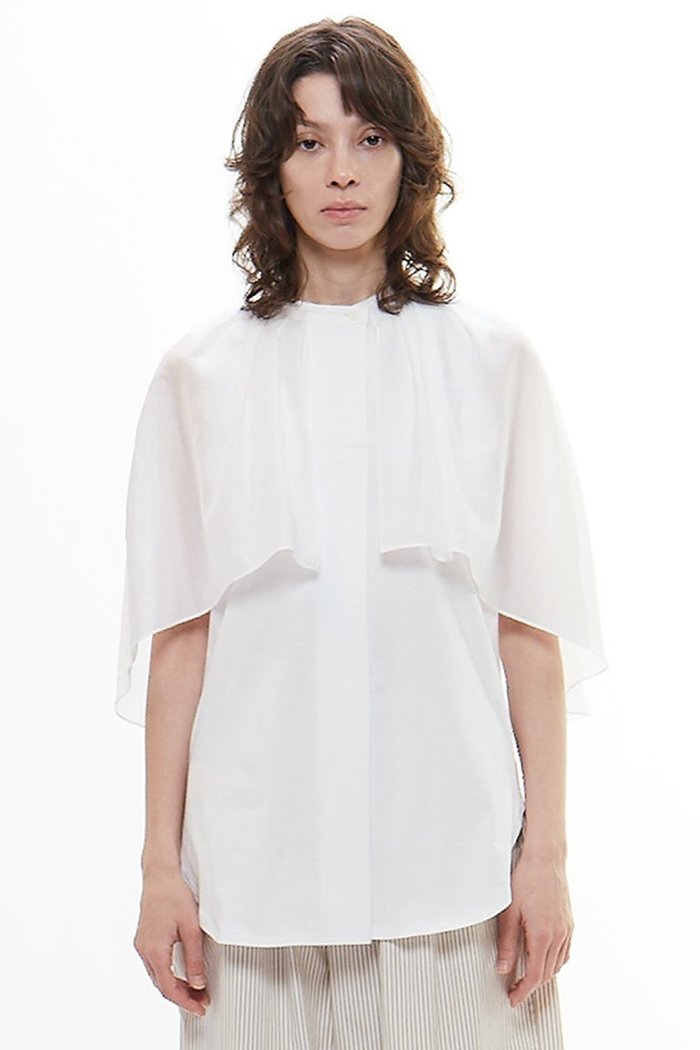 【プレインピープル/PLAIN PEOPLE】のサイロプレミアムドッキングブラウス インテリア・キッズ・メンズ・レディースファッション・服の通販 founy(ファニー) https://founy.com/ ファッション Fashion レディースファッション Fashion for Women トップス・カットソー Cut & Sew Tops シャツ・ブラウス・オフィスカジュアル Elegant Blouses & Button-Ups おすすめ Recommended / Our Picks オーガンジー Organza Fabric ショート Short, Short Length スリーブ Sleeve, Long Sleeve / Short Sleeve ドッキング Docking, Mixed Material ノースリーブ Sleeveless, No-Sleeve バランス Balance, Style Balance |ID: prp329100004560602 ipo3291000000036391556