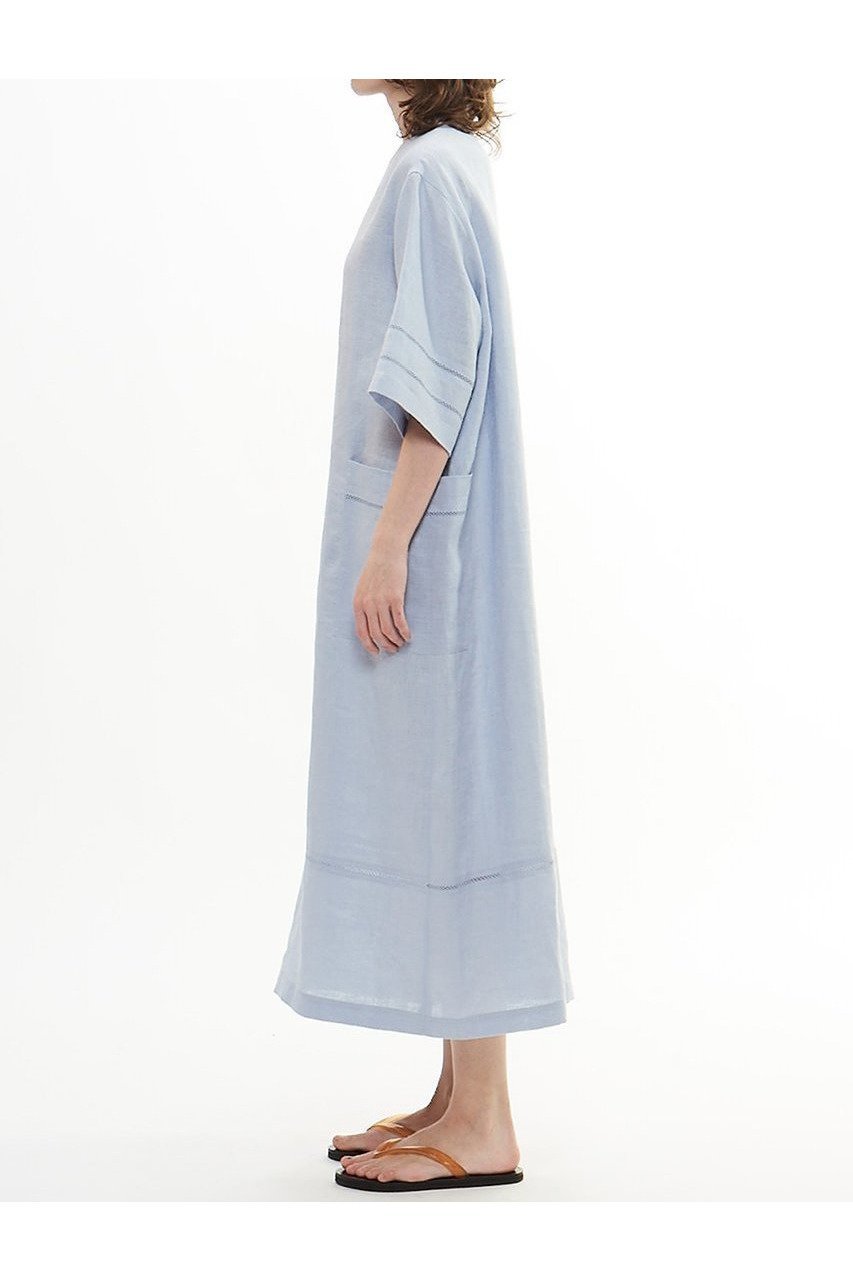 【プレインピープル/PLAIN PEOPLE】のキャンブリックリネンダブルピコット刺繍ワンピース 人気、トレンドファッション・服の通販 founy(ファニー) 　ファッション　Fashion　レディースファッション　WOMEN　ワンピース　Dress　チュニック　Tunic　ダブル　Double　チュニック　Tunic　ドロップ　Drop　ポケット　Pocket　リネン　Linen　ロング　Long　半袖　Short Sleeve　NEW・新作・新着・新入荷　New Arrivals　other-2|ID: prp329100004560603 ipo3291000000032244796