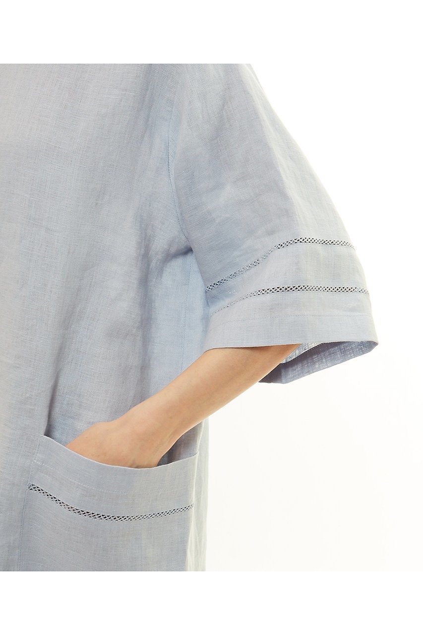 【プレインピープル/PLAIN PEOPLE】のキャンブリックリネンダブルピコット刺繍ワンピース 人気、トレンドファッション・服の通販 founy(ファニー) 　ファッション　Fashion　レディースファッション　WOMEN　ワンピース　Dress　チュニック　Tunic　ダブル　Double　チュニック　Tunic　ドロップ　Drop　ポケット　Pocket　リネン　Linen　ロング　Long　半袖　Short Sleeve　NEW・新作・新着・新入荷　New Arrivals　other-4|ID: prp329100004560603 ipo3291000000032244798